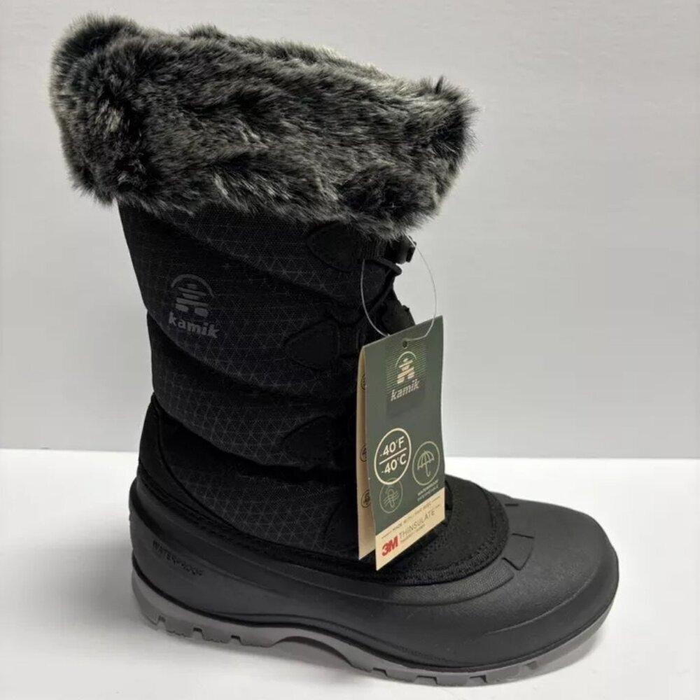 Kamik Women’s Momentum 2, Black Winter Boots, Size 6 M